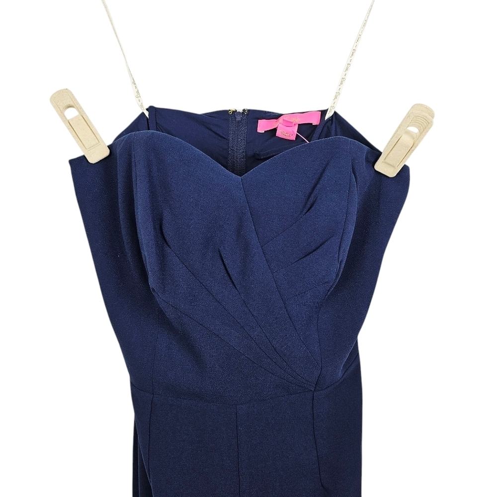 Lilly Pulitzer Strapless Kylo Jumpsuit in Navy Blue NWT - Picture 9 of 14